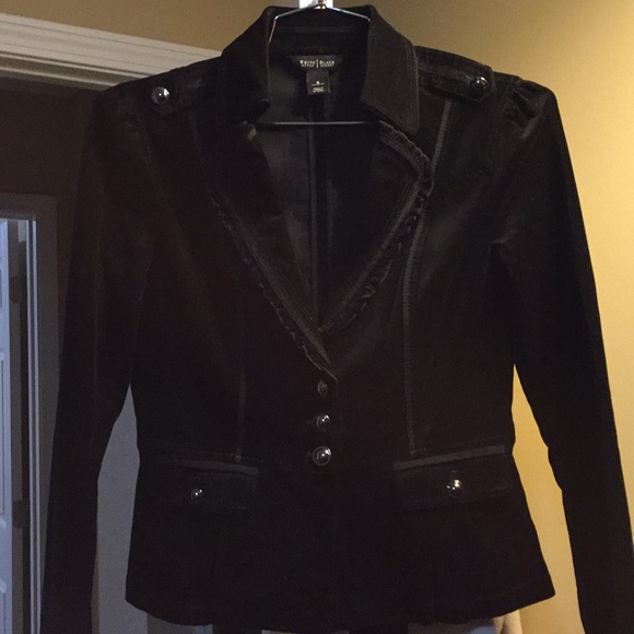 White House Black Market Jackets & Blazers - White House Black Market Black Velvet Blazer Sz 6